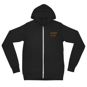 PORCHBOYZ Embroidered Unisex zip hoodie