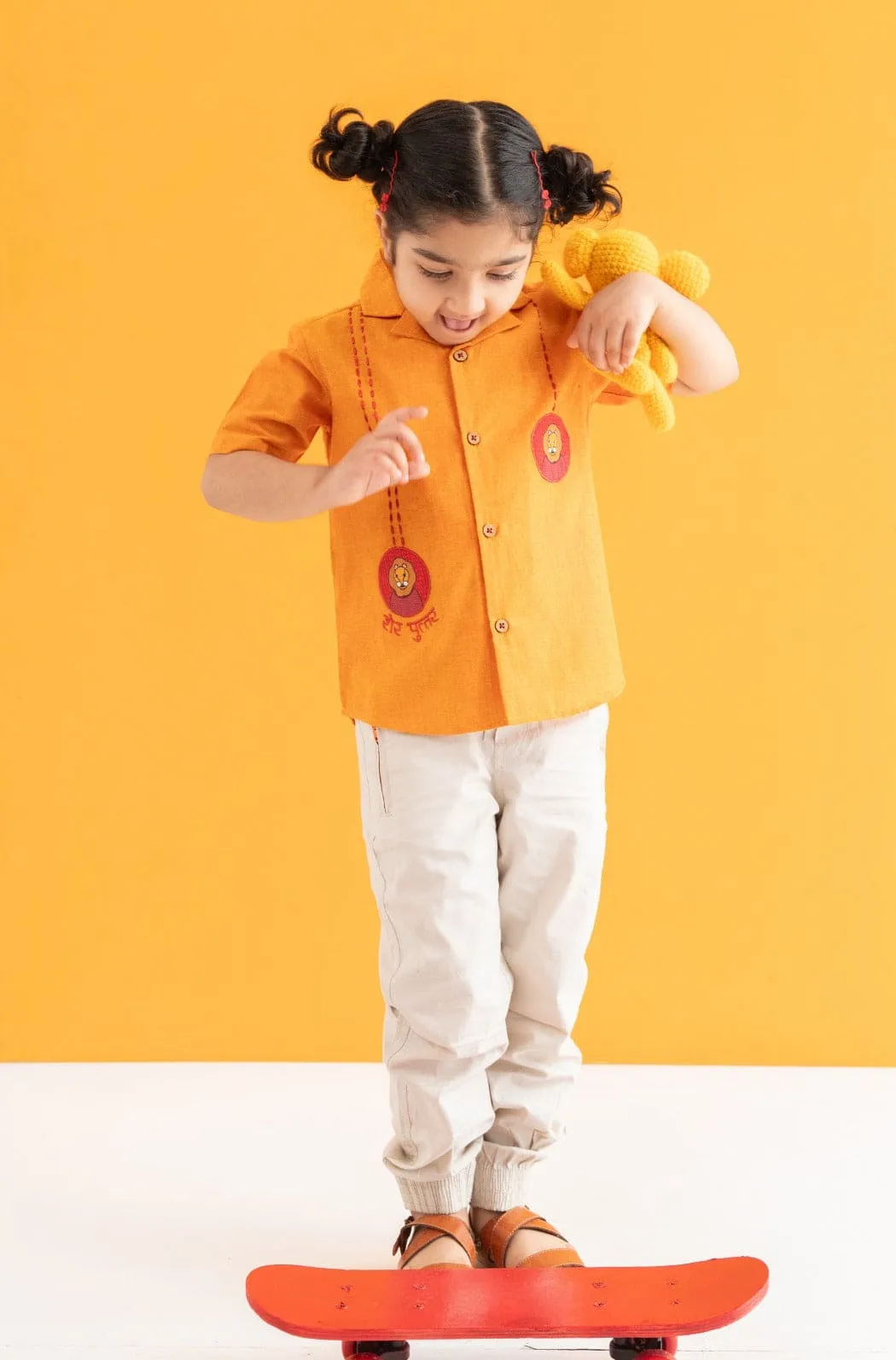 Pre-Order: Unisex Sher Puttar Shirt-Mustard