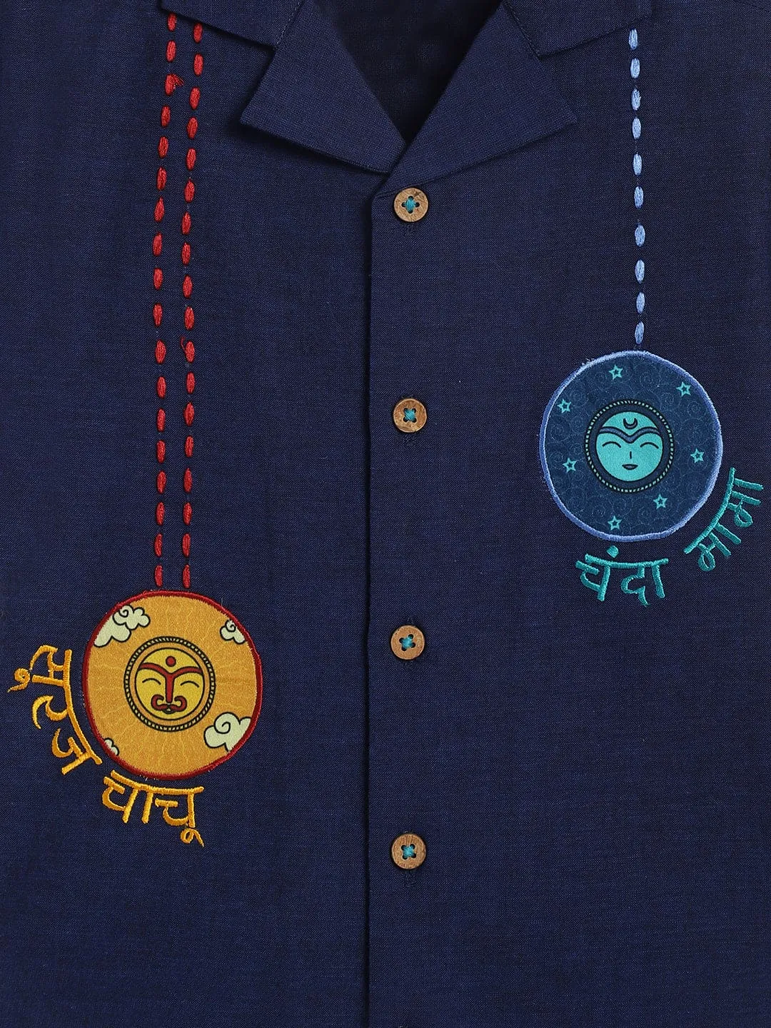 Pre-Order: Unisex Suraj Chanda Shirt-Navy