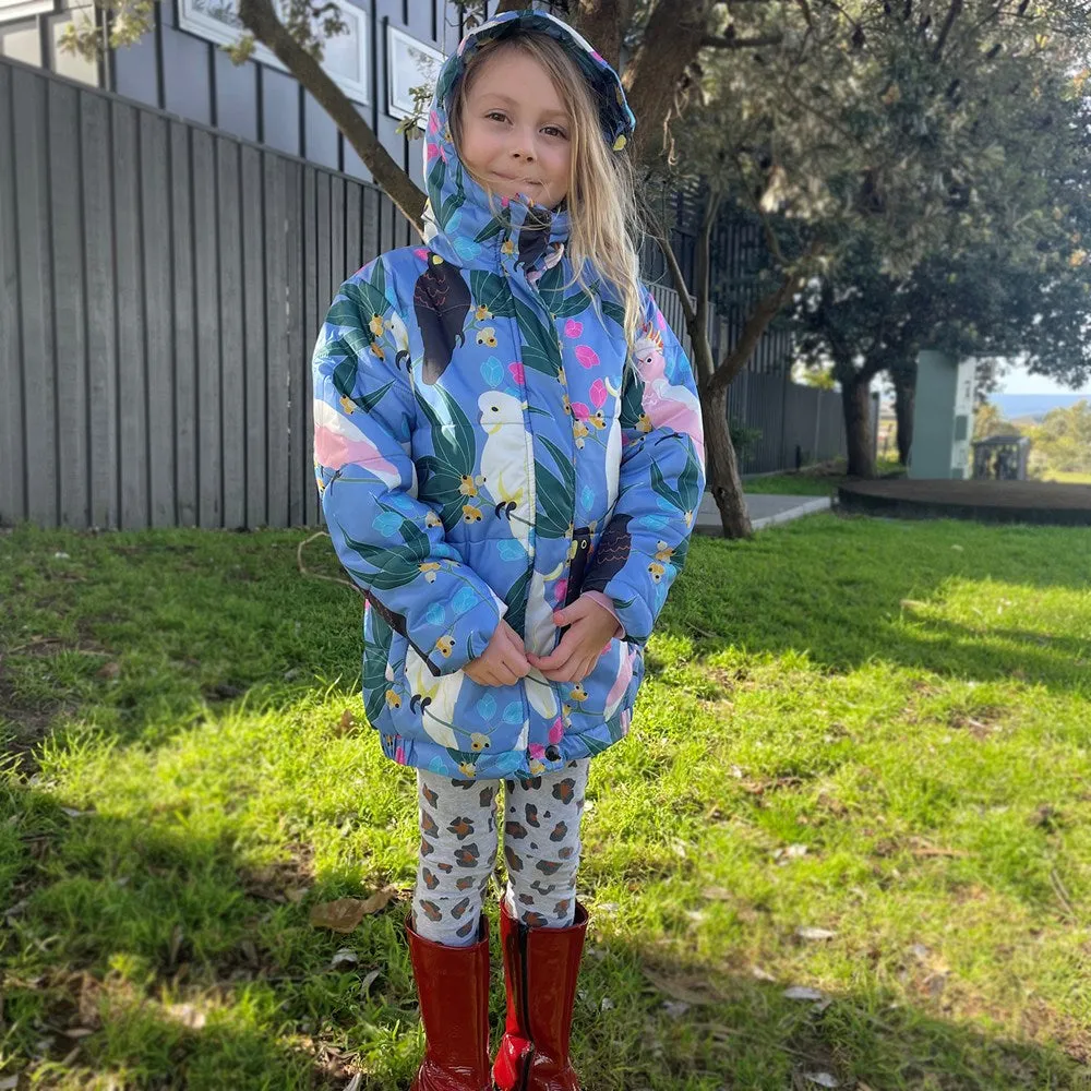 Puffer Jacket: Cockatoos and Flora Kids