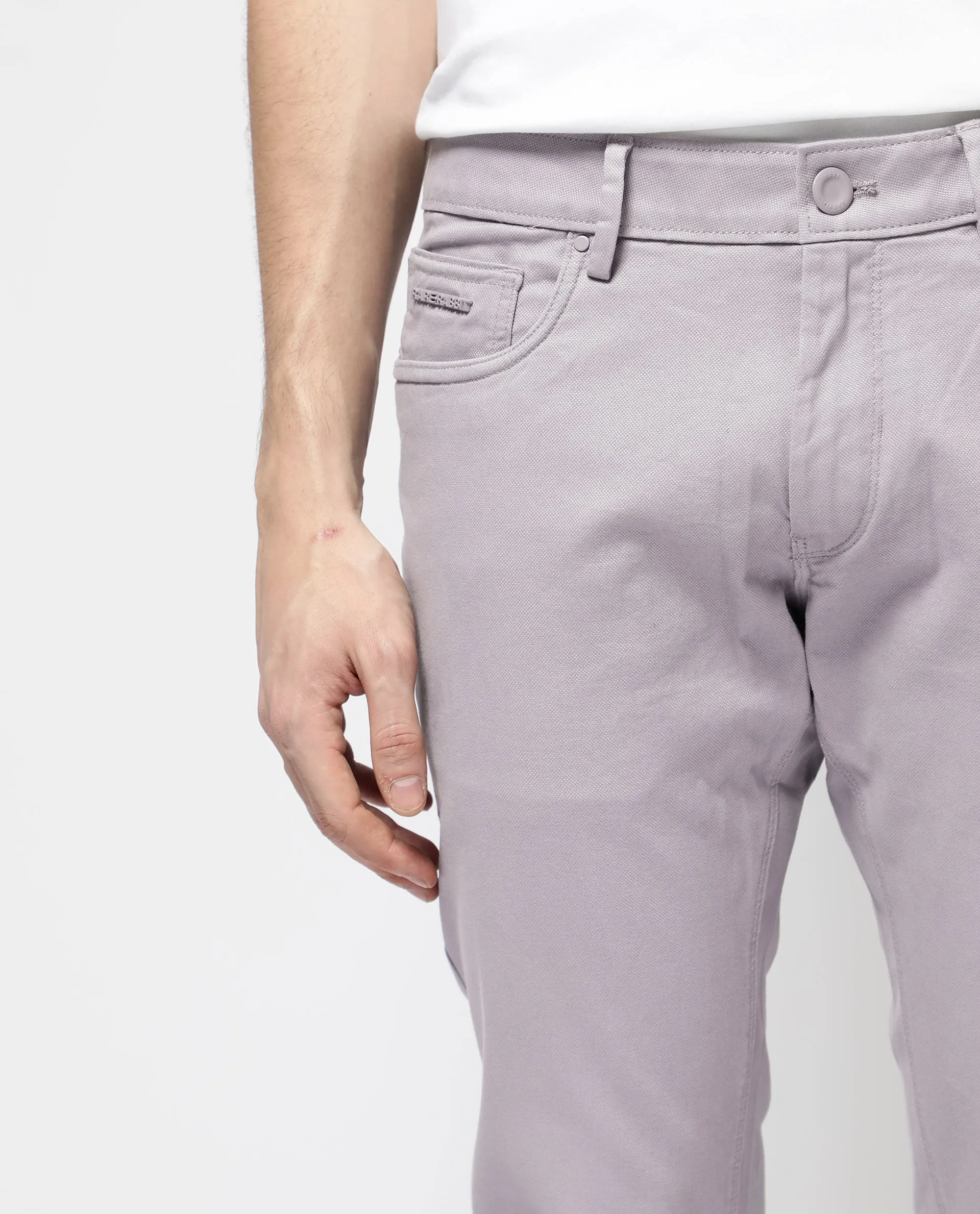 Rare Rabbit Men's Spoke - 24 Pastel Purple Cotton Linen Solid Trousers