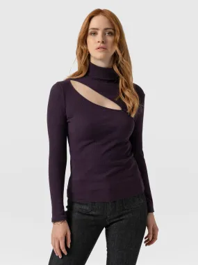 Reveal Turtle Neck - Plum