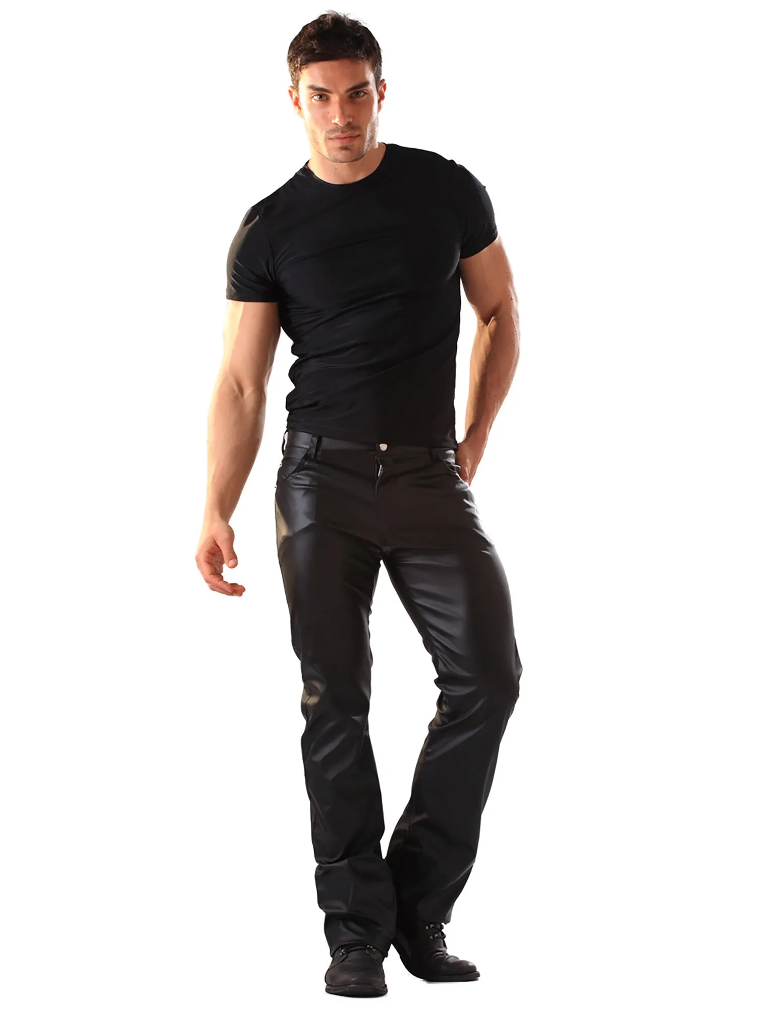 Secret Sale Leatherette Classic Cut Jeans