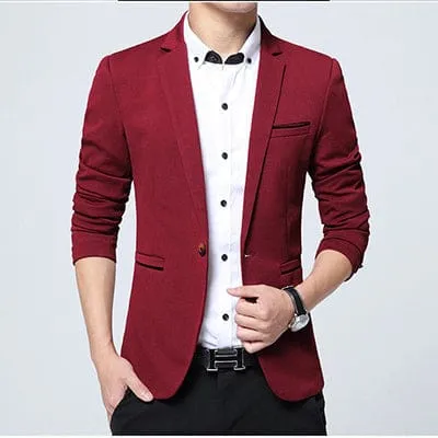 Slim Fit Casual Blazer Suit For Men