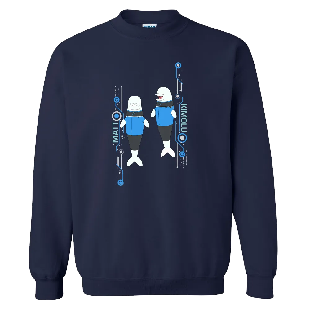 Star Trek: Lower Decks Matt & Kimolu Fleece Crewneck Sweatshirt