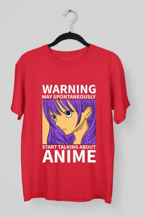 Start Talking About Anime Red Tee