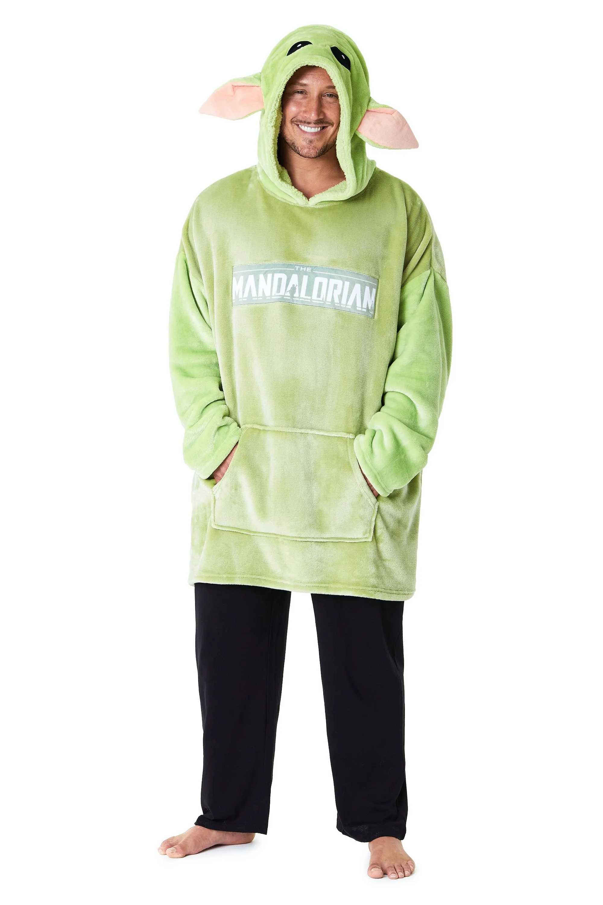 The Mandalorian Hoodies for Men, Baby Yoda Oversized Hoodie Blanket Green