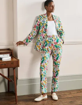 Thea Linen Tailored Trouser-Multi, Exotic Paradise