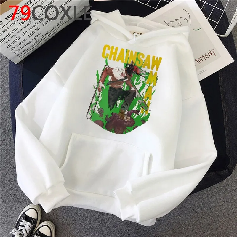 White Graphic Hoodies Set-1 Chainsaw Man (Variants Available)