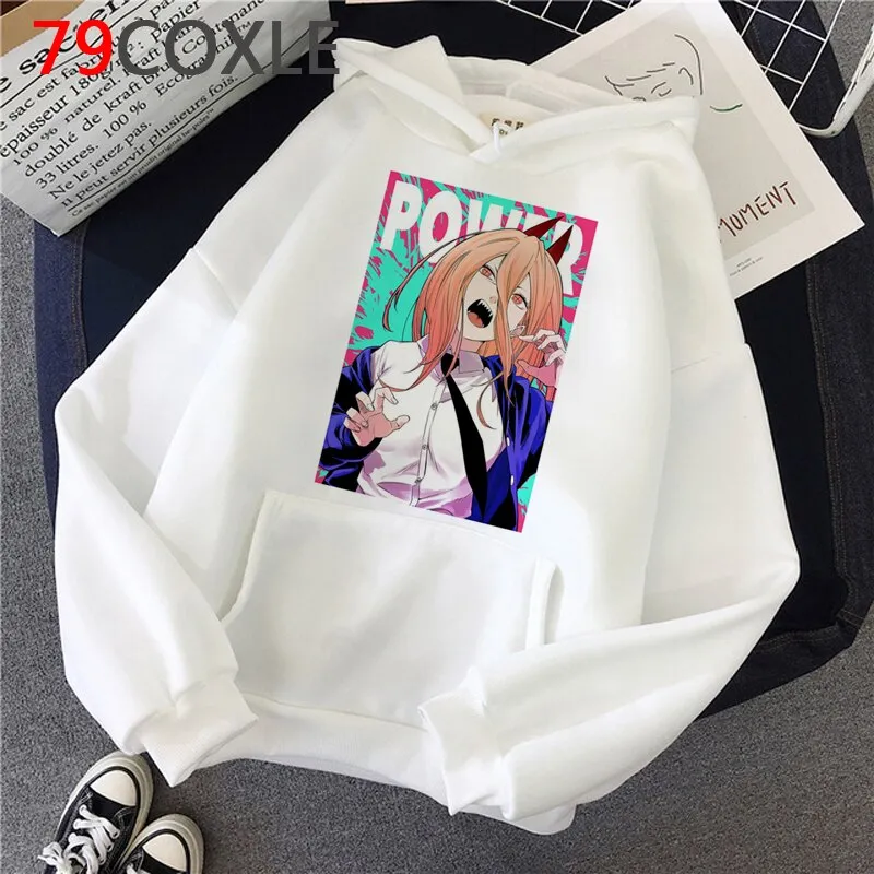 White Graphic Hoodies Set-1 Chainsaw Man (Variants Available)