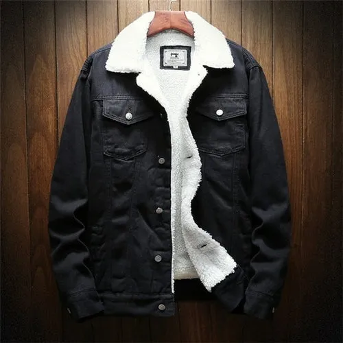 Winter Jean Jackets Men Warm Denim Coats Fashion Cowboy Outerwear Men