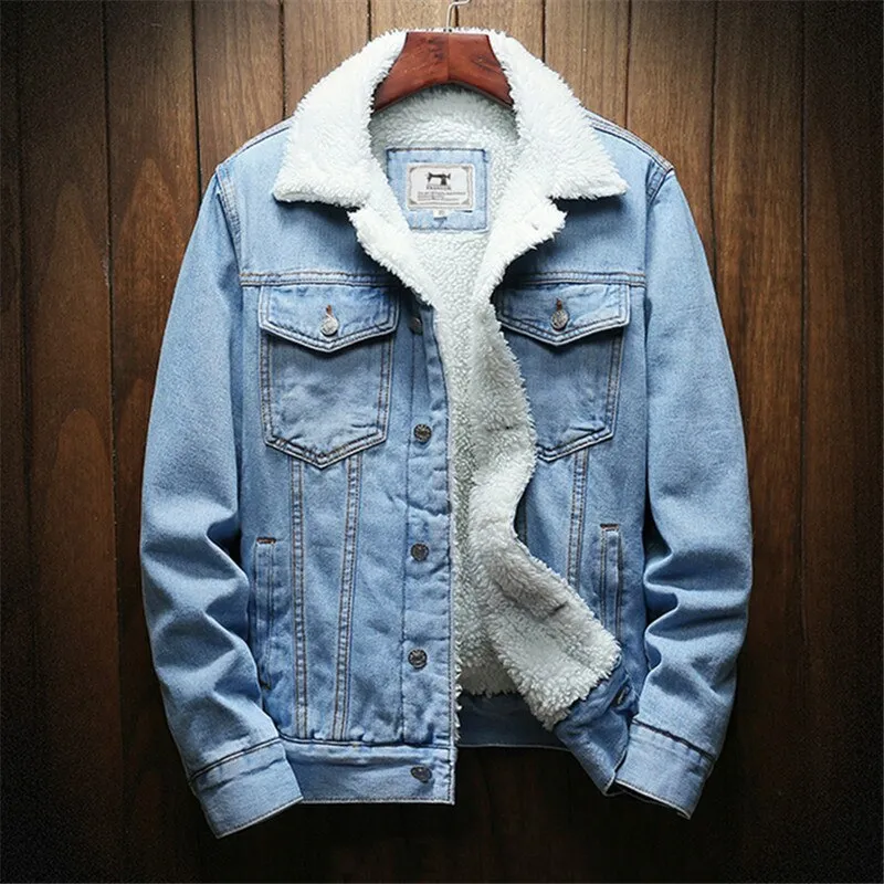 Winter Jean Jackets Men Warm Denim Coats Fashion Cowboy Outerwear Men