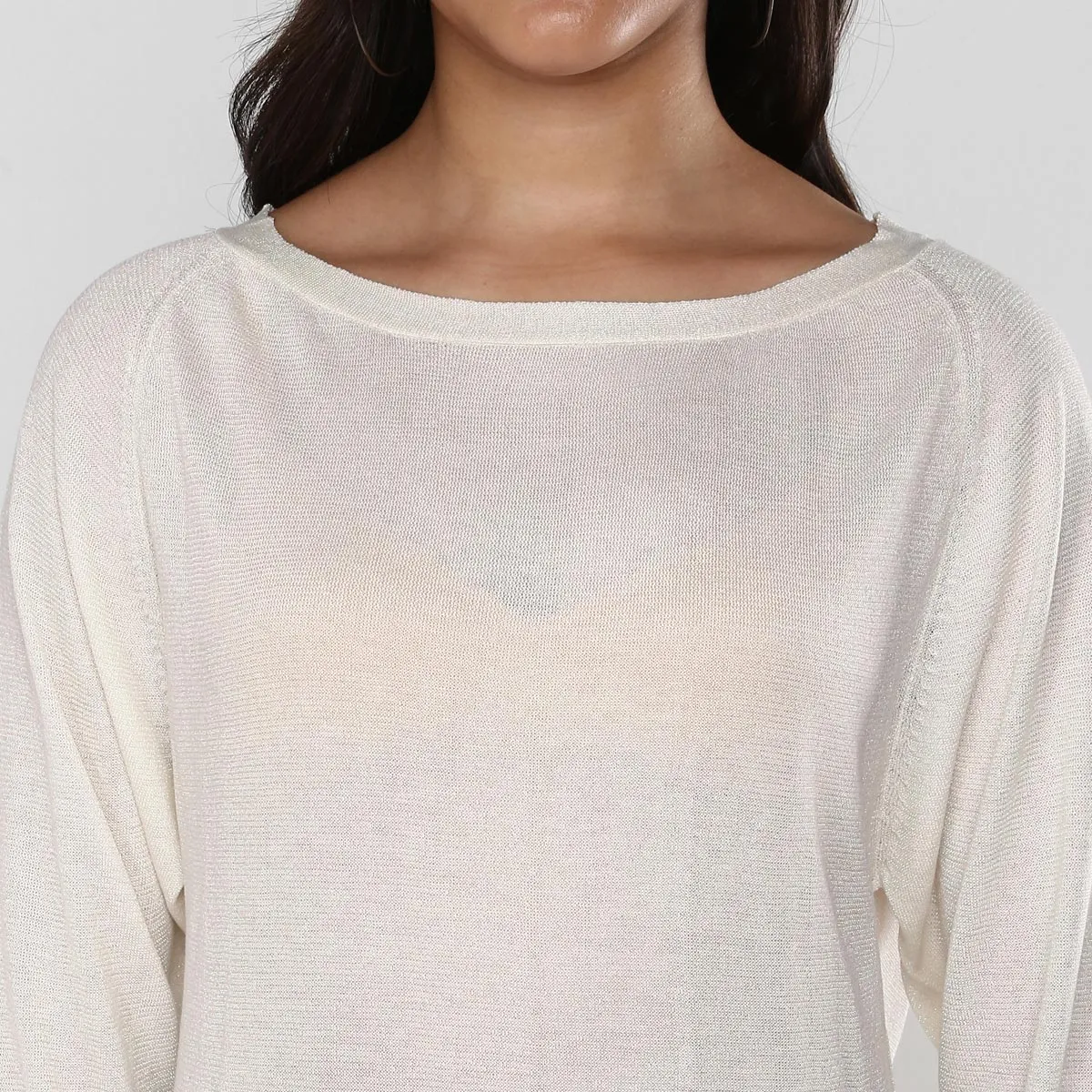 Women's Neutrals Crew Neck Top