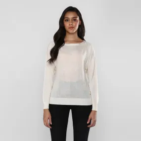 Women's Neutrals Crew Neck Top