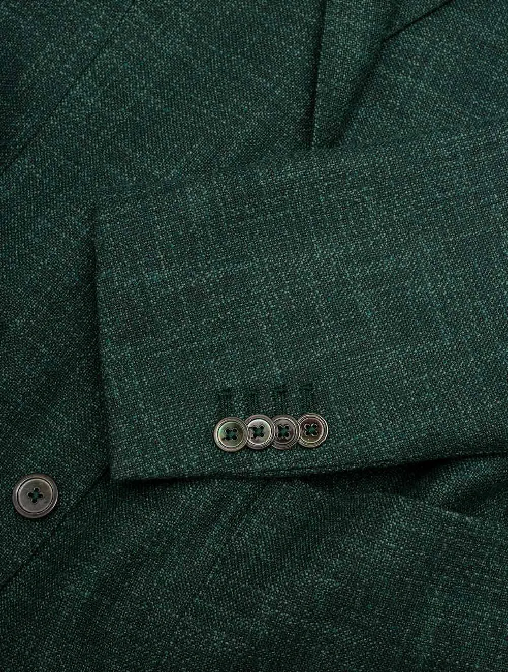 Wool Silk Cotton Sports Jacket Green