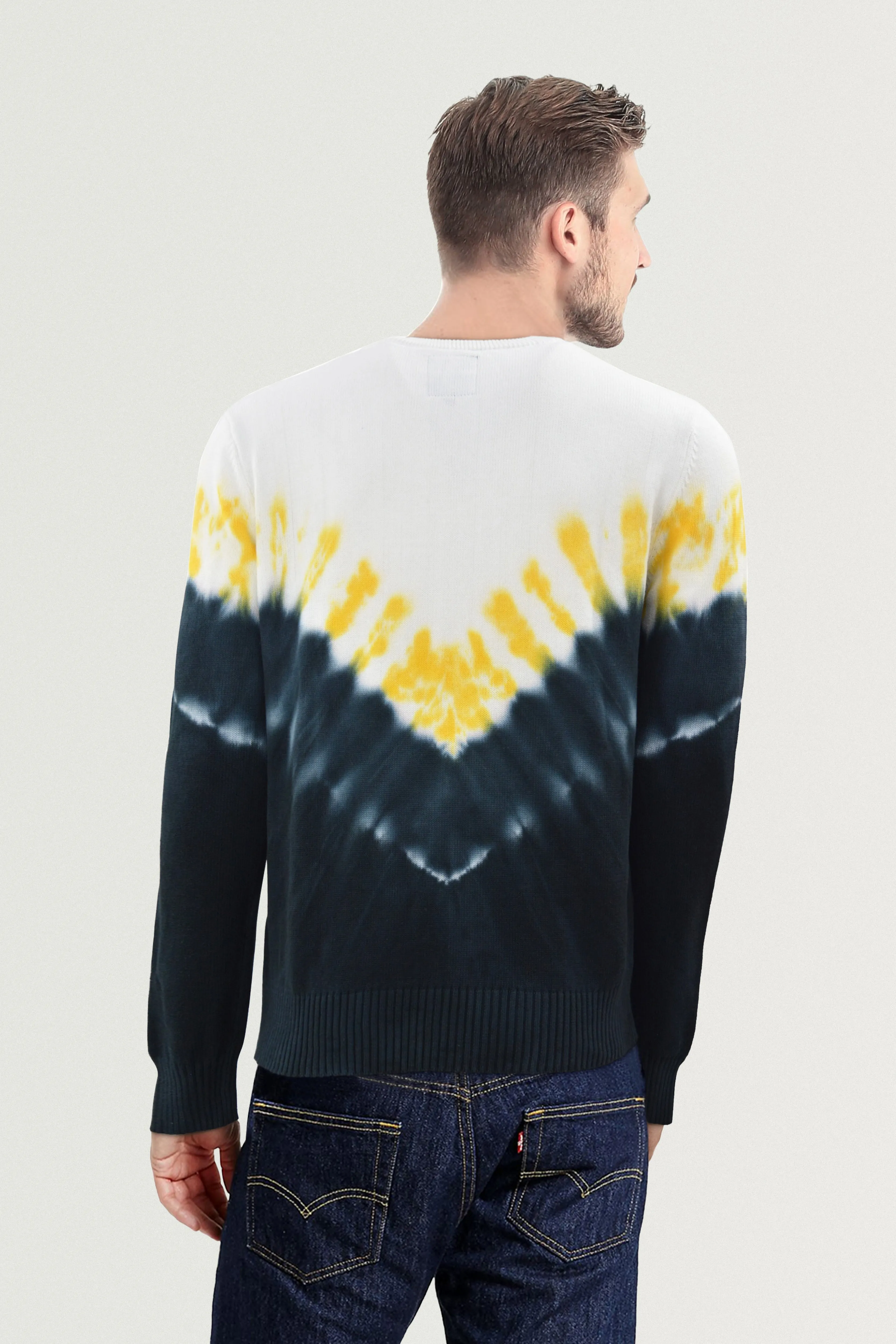 X RAY Men's Pullover Crewneck Tie Dye Fashion Sweater